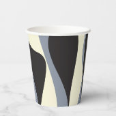Gobelets En Papier Ebb et flux 4 en noir, gris et crème (Verso)