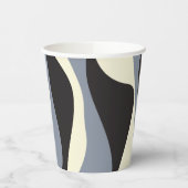 Gobelets En Papier Ebb et flux 4 en noir, gris et crème (Gauche)