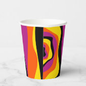 Gobelets En Papier Ebb et flux 4 - Noir, rose, orange et jaune (Droite)