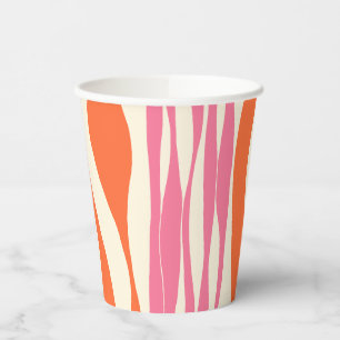 Gobelets En Papier Ebb et flux - rose, orange et crème