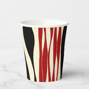 Gobelets En Papier Ebb et flux - Rouge et crème