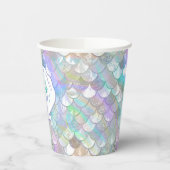 Gobelets En Papier Écailles de sirène Iridescente Coque V1 ID1144 (Gauche)