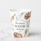 Gobelets En Papier Échange de cookies de Noël personnalisé (Recto)
