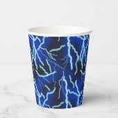 Gobelets En Papier Éclair Électricité Tonnerre Ciel nocturne (Verso)