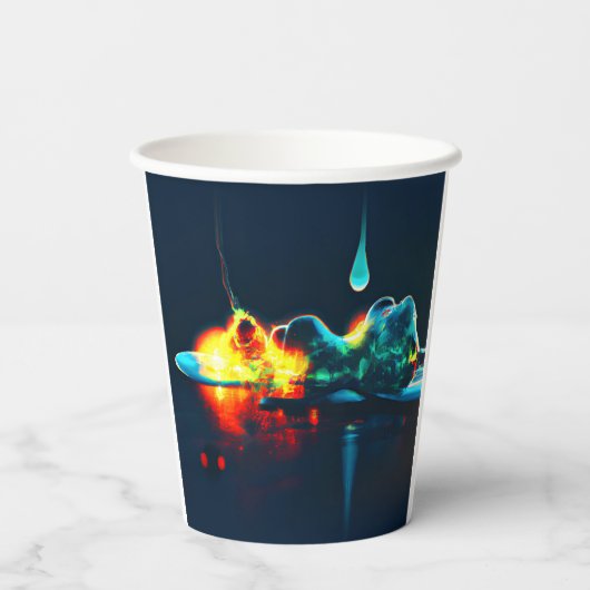 Gobelets En Papier Éclairage Liquide (Verso)