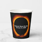 Gobelets En Papier Éclipse solaire annuelle 2023 (Verso)