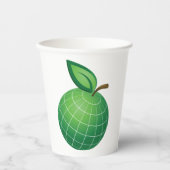 Gobelets En Papier Eco Globe Fruit Green Earth Leaf Sphere (Recto)