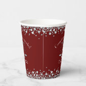 Gobelets En Papier École d'avocat Maroon Silver Graduation (Droite)