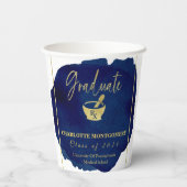 Gobelets En Papier Ecole de Pharmacie Abstraite Bleue (Verso)