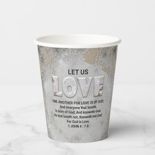 Gobelets En Papier Écriture d'amour (Verso)