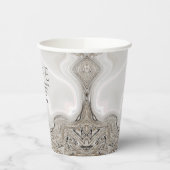 Gobelets En Papier Écriture d'amour Verse Ephésiens 4:2 Mariage (Gauche)