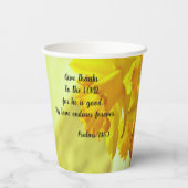 Gobelets En Papier Écriture des jonquilles jaunes (Verso)