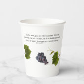 Gobelets En Papier Écriture des vignes et branches (Verso)