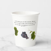 Gobelets En Papier Écriture des vignes et branches (Recto)
