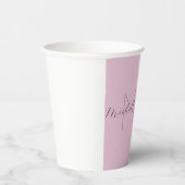 Gobelets En Papier Écriture manuscrite moderne monographie Nom Initia (Droite)