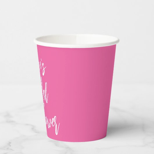 Gobelets En Papier Écriture Moderne Mariée Fête Personnalisé Tendance (Gauche)