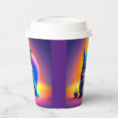 Gobelets En Papier Écureuil Bleu Mangeant Un Fruit (Gauche)