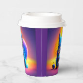 Gobelets En Papier Écureuil Bleu Mangeant Un Fruit (Droite)