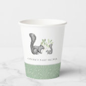 Gobelets En Papier Écureuil de bois Mère et Baby shower (Recto)