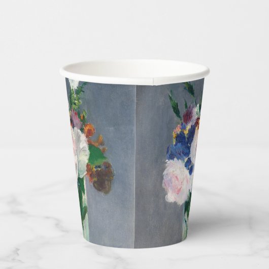 Gobelets En Papier Edouard Manet - Fleurs dans un Vase de Cristal (Droite)