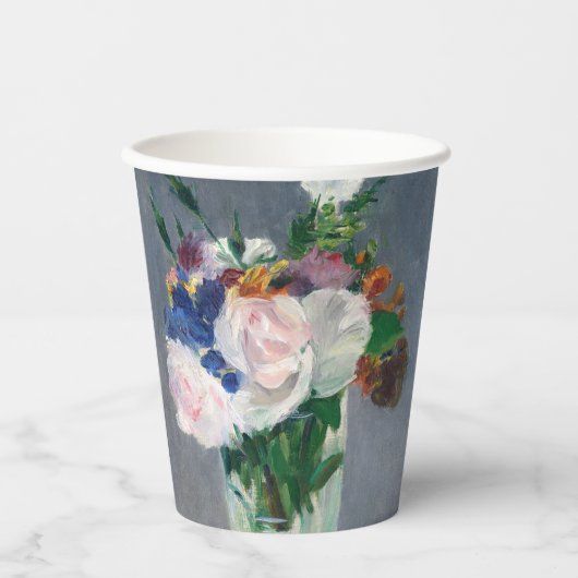 Gobelets En Papier Edouard Manet - Fleurs dans un Vase de Cristal (Recto)