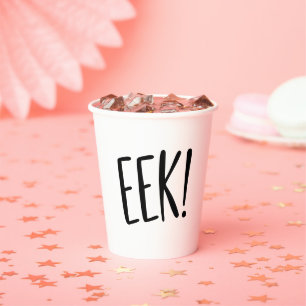 Gobelets En Papier EEK! Fête d'Halloween pour enfants amusants Bois