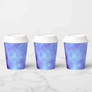 Gobelets En Papier Effet nuage tempête élégant bleu