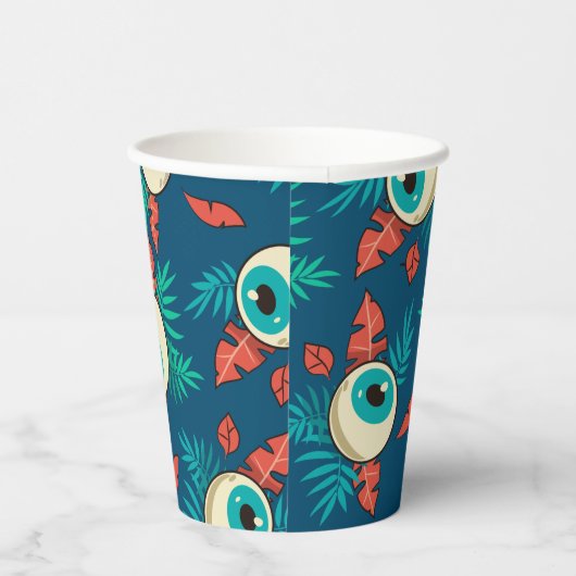 Gobelets En Papier Effrayant Cool Effrayant Yeux Éffrayants Halloween (Droite)