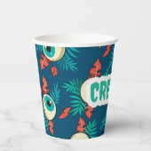 Gobelets En Papier Effrayant Cool Effrayant Yeux Éffrayants Halloween (Recto)