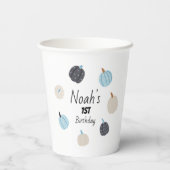 Gobelets En Papier Éffrayant | Coupes d'anniversaire | Citrouille ble (Verso)