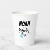 Gobelets En Papier Éffrayant | Coupes d'anniversaire | Fantôme bleu (Recto)