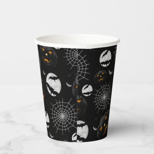 Gobelets En Papier Éffrayant Dark Halloween Motif (Droite)