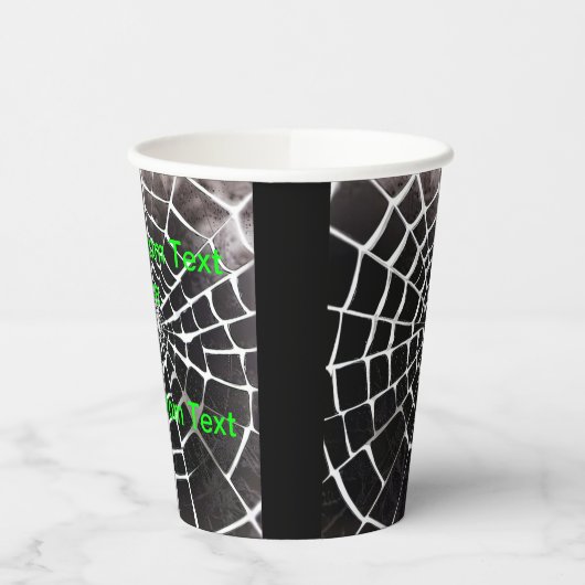 Gobelets En Papier Éffrayant Déplaisant Spiderweb Motif Halloween per (Gauche)
