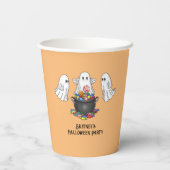 Gobelets En Papier Éffrayant fantôme d'Halloween (Verso)