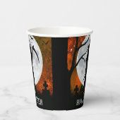 Gobelets En Papier Éffrayant Grim Reaper cimetière fête d'Halloween (Gauche)