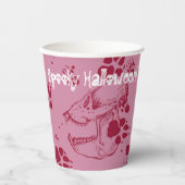 Gobelets En Papier Éffrayant Halloween Crâne Traces sanguines Déplais (Recto)