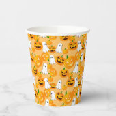 Gobelets En Papier Éffrayant Halloween Jack-o'-lantern Fantôme Déplai (Gauche)