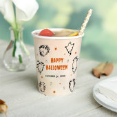 Gobelets En Papier Éffrayant Halloween mignon fantôme