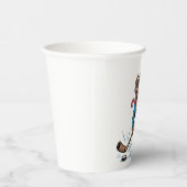 Gobelets En Papier Éffrayant Krampus Jouer au hockey sur glace Noël (Droite)