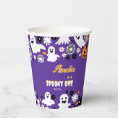 Gobelets En Papier Éffrayant un anniversaire d'Halloween super margue (Recto)