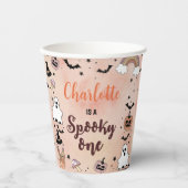 Gobelets En Papier Éffrayant Un Halloween 1er anniversaire (Recto)