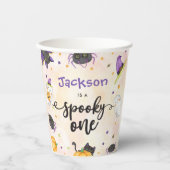 Gobelets En Papier Éffrayant Un Halloween 1er Anniversaire (Recto)