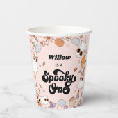 Gobelets En Papier Éffrayant Un Halloween Super 1er anniversaire (Verso)