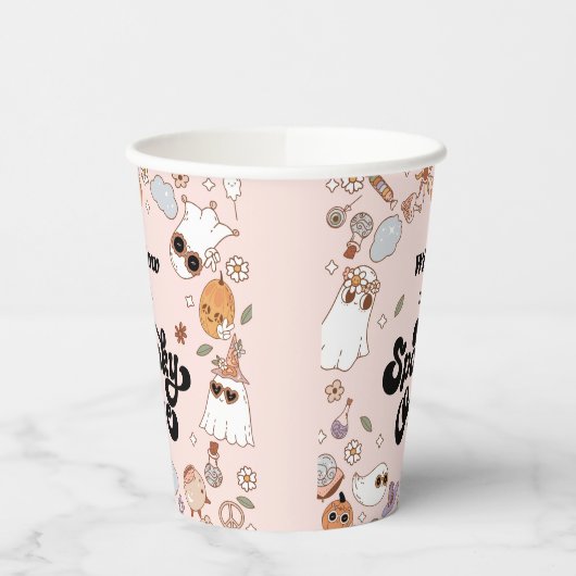 Gobelets En Papier Éffrayant Un Halloween Super 1er anniversaire (Gauche)