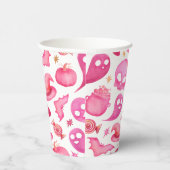 Gobelets En Papier Éffrayant un premier anniversaire Fantômes roses t (Droite)