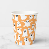 Gobelets En Papier Éffrayant un premier anniversaire Halloween Orange (Verso)