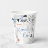 Gobelets En Papier Éffrayant Une Mignonne Halloween Ghost 1ère fête d (Verso)