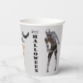 Gobelets En Papier Éffrayant Zombie seulement une fête d'Halloween (Verso)