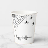 Gobelets En Papier Éffrayante Black Spiders Party | Bonne Halloween (Verso)