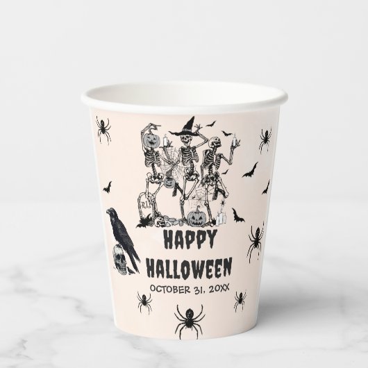 Gobelets En Papier Éffrayante Halloween mignonne Fête d'anniversaire (Verso)